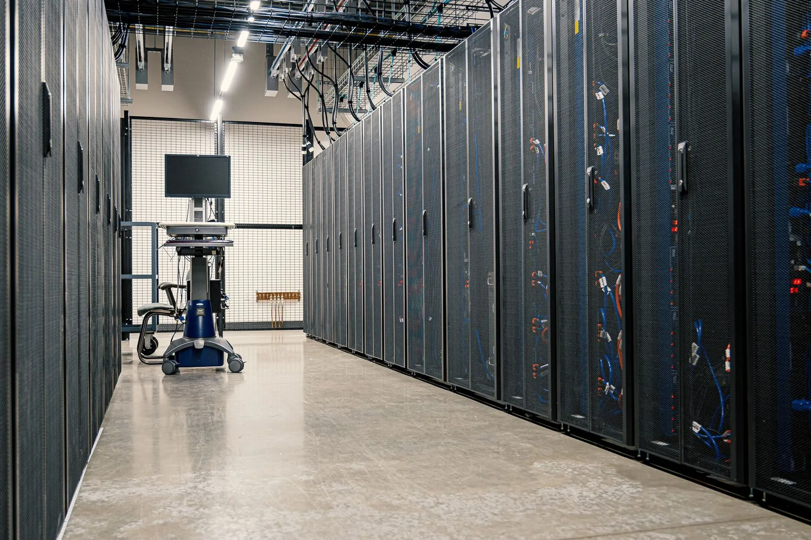 Server racks in a modern data center